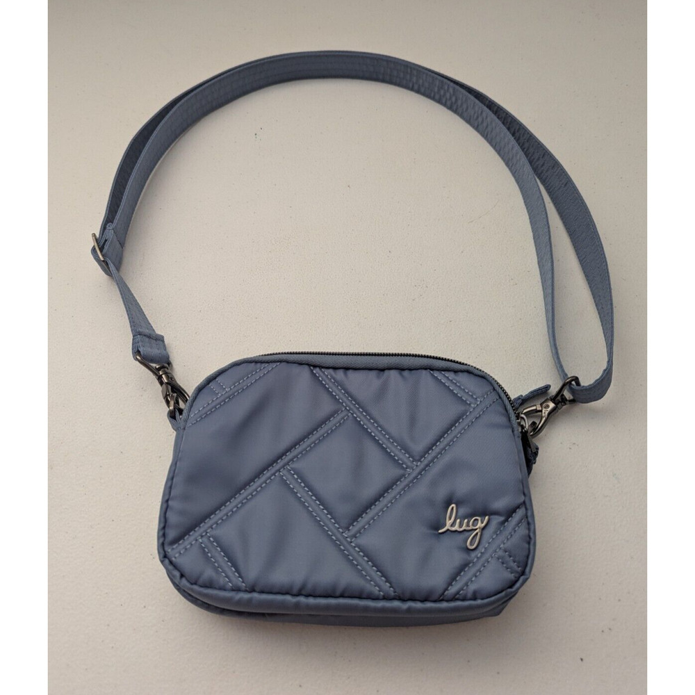 Lug Coupe SE Crossbody Belt Bag Blue Quilted Excellent Condition